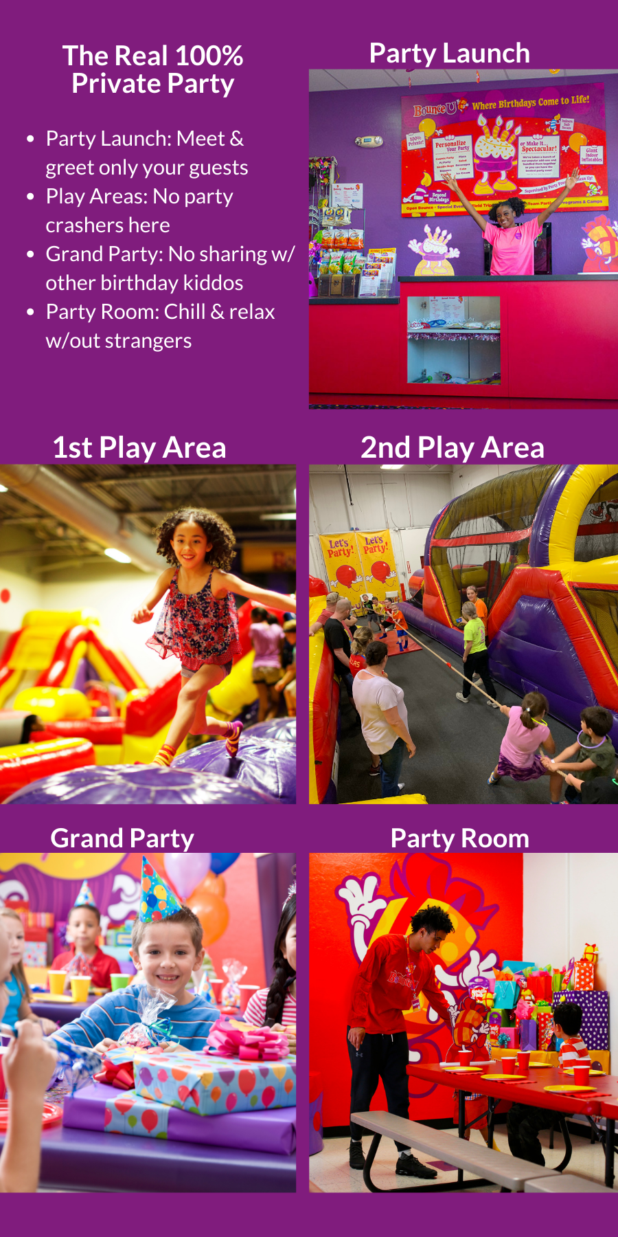100% private parties at BounceU